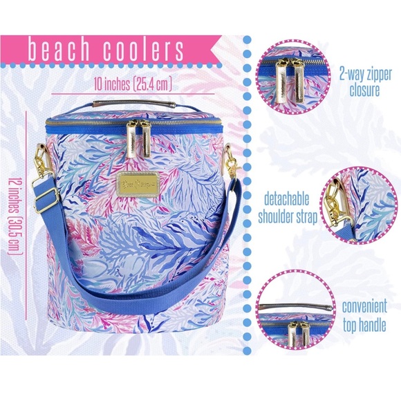 Lilly Pulitzer Insulated Soft Beach Cooler with Adjustable/Removable Strap - Picture 3 of 4